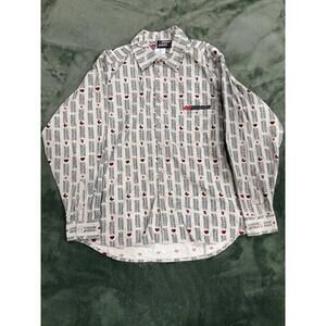VTG Y2K MECCA SCOUT SERIES BUTTON UP SHIRT SKATER 90s Hip Hop Sz Medium